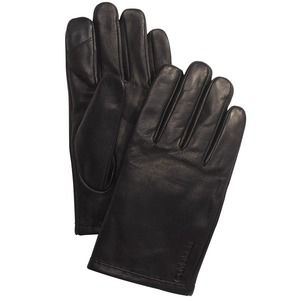 Calvin Klein Men's Genuine Leather Touch-Screen Gloves Black L/XL Nwt $70